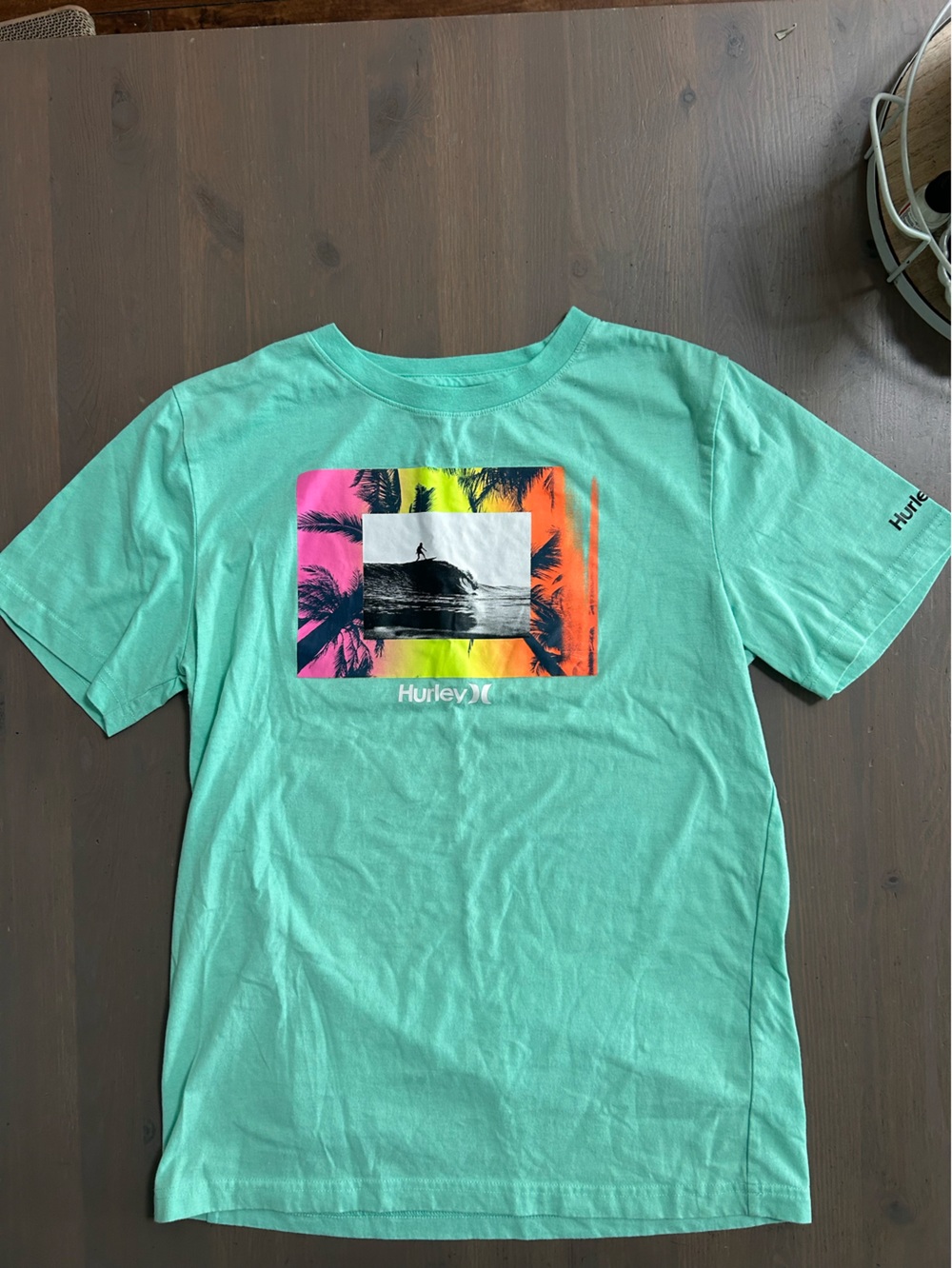 Hurley Mint Green Short-Sleeve Surf Graphic Tee